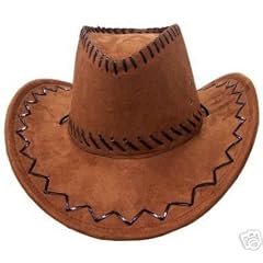 Cowboyhut Cowboy hellbraun Kunstsamt Hut H�te Kost�mzubeh�r