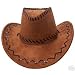 Cowboyhut Cowboy hellbraun Kunstsamt Hut H�te Kost�mzubeh�r