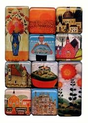 Folk Art Mighty Magnets Set of 10