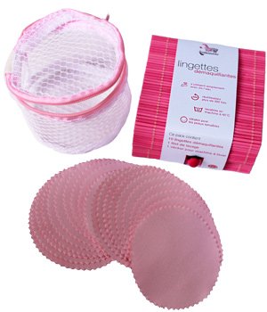  Lamazuna Pack de 20 lingettes démaquillantes à l'eau réutilisables