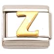 "Z" Italian Charm Gold Plated 9mm