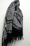 Black / White Arab Kafiyah Head Scarf Shemagh