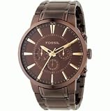 Image of Fossil Gents Dress, Ion Plated case and bracelet, Brown Dial