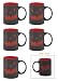 Spooky Spectral Face Halloween Mugs Set of 5