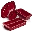 Silicone Solutions 4-piece Lasagna Meal-Baking Set