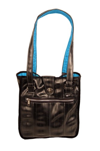 Alchemy Goods Ravenna Handbag, Made from Recycled Bike Tubes, Aqua Lining