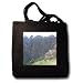 Machu Picchu Stairs and Mountain Travel Photography - Black Tote Bag JUMBO 20w X 15h X 5d