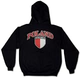 Poland Soccer Hoodie, Polska Football Sweatshirt, International Soccer Sweatshirts , X-Large, Lt Gray