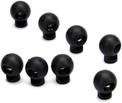 100 x Black Ball Cord Locks Toggles Round Cordlocks