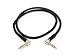 Monoprice Premier Series 1/4 Inch (TRS) Right Angle Male to Right Angle Male 16AWG Cable Cord - 3 Feet- Black (Gold Plated)