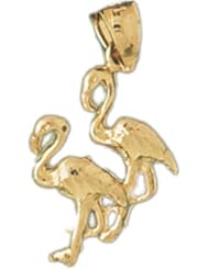 Dazzlers Solid 14k Gold Standing Pelicans Charm Pendant Available in three colors from jewelsberry (weights: 1.4 grams only)