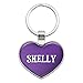 Metal Keychain Key Chain Ring Purple I Love Heart Names Female S Shel - Shelly