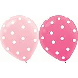 20 ct Round Helium Quality 12" Pink Polka Dot Balloons