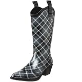 dav Women's Western Cowboy Plaid Boot