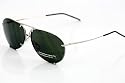 Porsche Design P8433 Silver Frame/Green + Set Of Grey Gradient, Blue Mirror Lens Stainless Steel Sunglasses