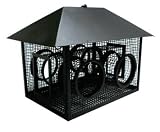 Mesh House Paint Sunflower with Feeder, Black