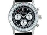 Charles Conrad CC0221G Mens Air Commander Black Dial Black Leather Strap Watch