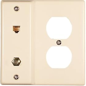 Ac/coax/phone Wall Plate