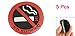 uxcell 5Pcs No Smoking Sign Wall Window Car Sticker Decal
