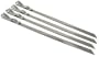 Steven Raichlen Best of Barbecue Signature Stainless Steel Grilling Kabob Skewers, Set of 4 (5/8-inch Wide)