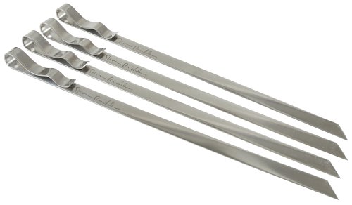 Steven Raichlen Best of Barbecue SR8026 Signature Stainless Steel Skewers, Set of 4 (5/8-inch Wide)