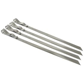 Steven Raichlen Best of Barbecue SR8026 Signature Stainless Steel Skewers, Set of 4 (5... by 