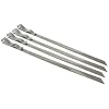 Steven Raichlen Best of Barbecue Signature Stainless Steel Grilling Kabob Skewers, Set of 4 (5/8-inch Wide)