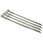 Steven Raichlen Best of Barbecue SR8026 Signature Stainless Steel Skewers, Set of 4 (5/8-inch Wide)