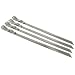 Steven Raichlen Best of Barbecue Signature Stainless Steel Grilling Kabob Skewers, Set of 4 (5/8-inch Wide)