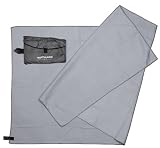Northland 02-018882 - Serviette de voyage microfibre - Gris clair - 140 x 70 cm