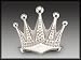 Silver Star "Rhinestone Crown" Metal Belt Buckle