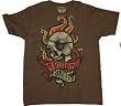 The Goonies Forever Skull Flames t-shirt Brown