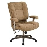 Deluxe 2-to-1 Synchro Tilt Managers Chair w Real Pillow Top Seat and Back Padded Adjustable Arms By Office Star