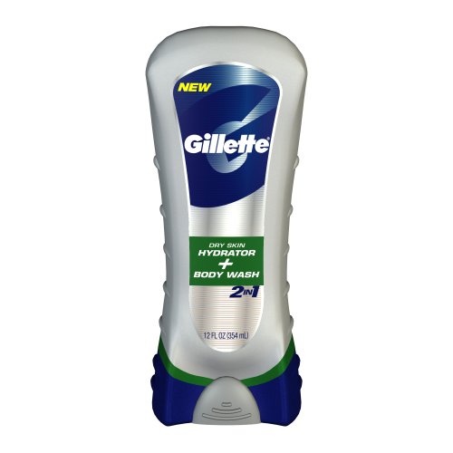 Gillette Bodywash, Dry Skin Hydrator & Body Wash, 12-Ounce Bottle (Pack of 6)