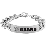 NFL Chicago Bears Stainless Steel Sports Link ID Bracelet