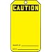 Accuform Signs MGT200CTP Caution Tag, Blank Front and Back, Yellow PF-Cardstock (Pack of 25)