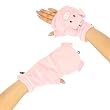 Winter Pig Flip Fingerless Mitten Warm Gloves Glomitt