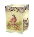 Spode Woodland Game Birds Square Hurricane Candle Lamp, Lapwing and Pheasant