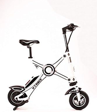 X1 Bike The Latest 100% ELECTRIC FOLDING MOTORCYCLE BICYCLE Zero Emission Ebike Scooter with Dual Suspension 265lb Weight Limit | URBAN MODEL 35 Miles Range | 19 MPH Top Speed | WHITE