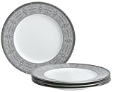 Noritake Rochelle Platinum 9-Inch Accent/Luncheon Plates, Set of 4