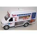 Kinsfun 5 Inches Long By 2 Inches Wide Diecast with Plastic Tacos Truck Van in Color White... by Kins