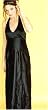 Embroidered & Beaded Empirewaist Halter Satin Gown