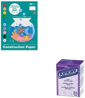 KITKIM91220EARLP01500 - Value Kit - Roselle Paper Co Heavyweight Construction Paper (RLP01500) and KIMBERLY CLARK SCOTT Pink Lotion Skin Cleanser (KIM91220EA)
