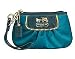 Coach Amanda Satin Wristlet Wallet Case Bag 42031 Teal