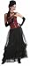 Forum Womens Long Black Goth Victorian Steampunk Vampire Crinoline Skirt