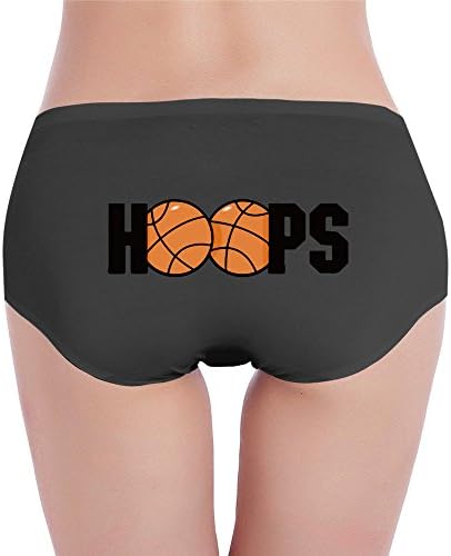 LunaCp Women Basketball Hoops Low-Waist Comfy Hipster L Black