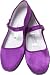 Purple Solid Silk Mary Jane Chinese Shoes