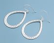 Pear-Shaped Sterling Silver Earrings - 39 mm - 8.2 g