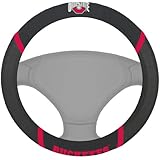 FANMATS NCAA Ohio State University Buckeyes Polyester Steering Wheel Cover