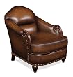 Spice Leather Club Chair
